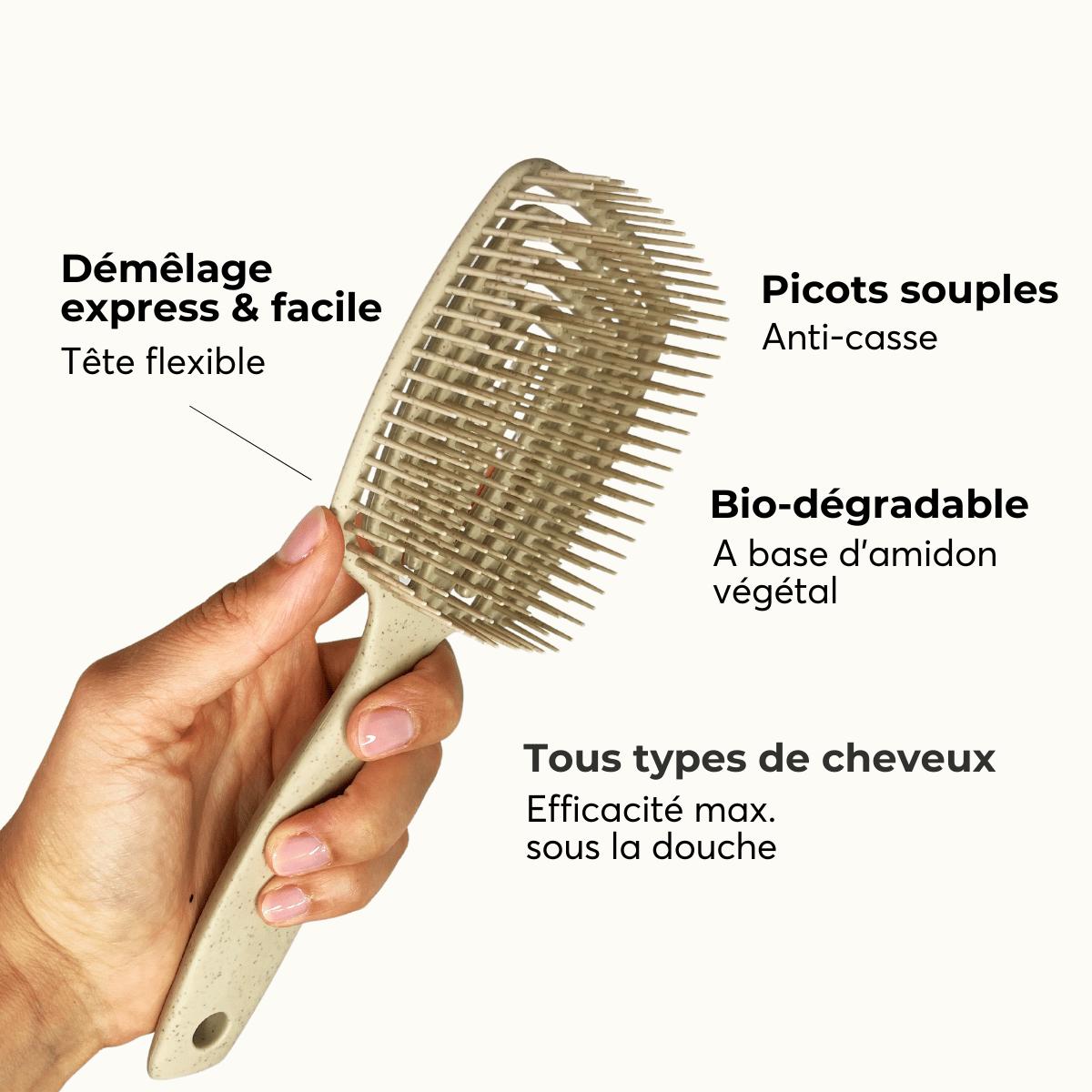 Explications sur la brosse à cheveux bouclés démêlante