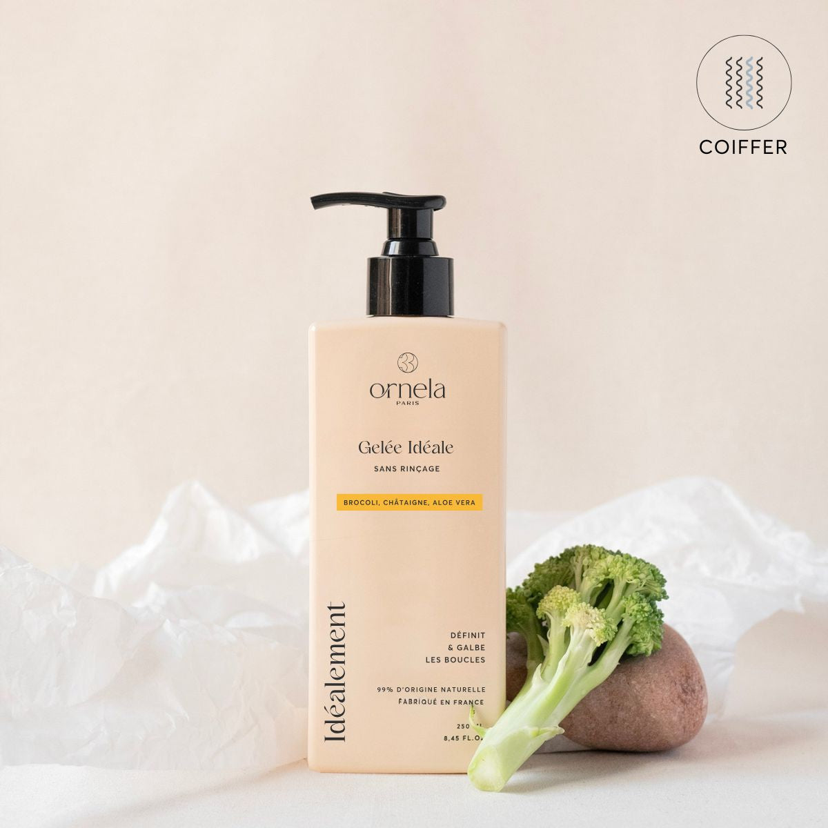 Gelée capillaire pour cheveux bouclés, qui définit, hydrate et sculpte toutes les boucles durablement