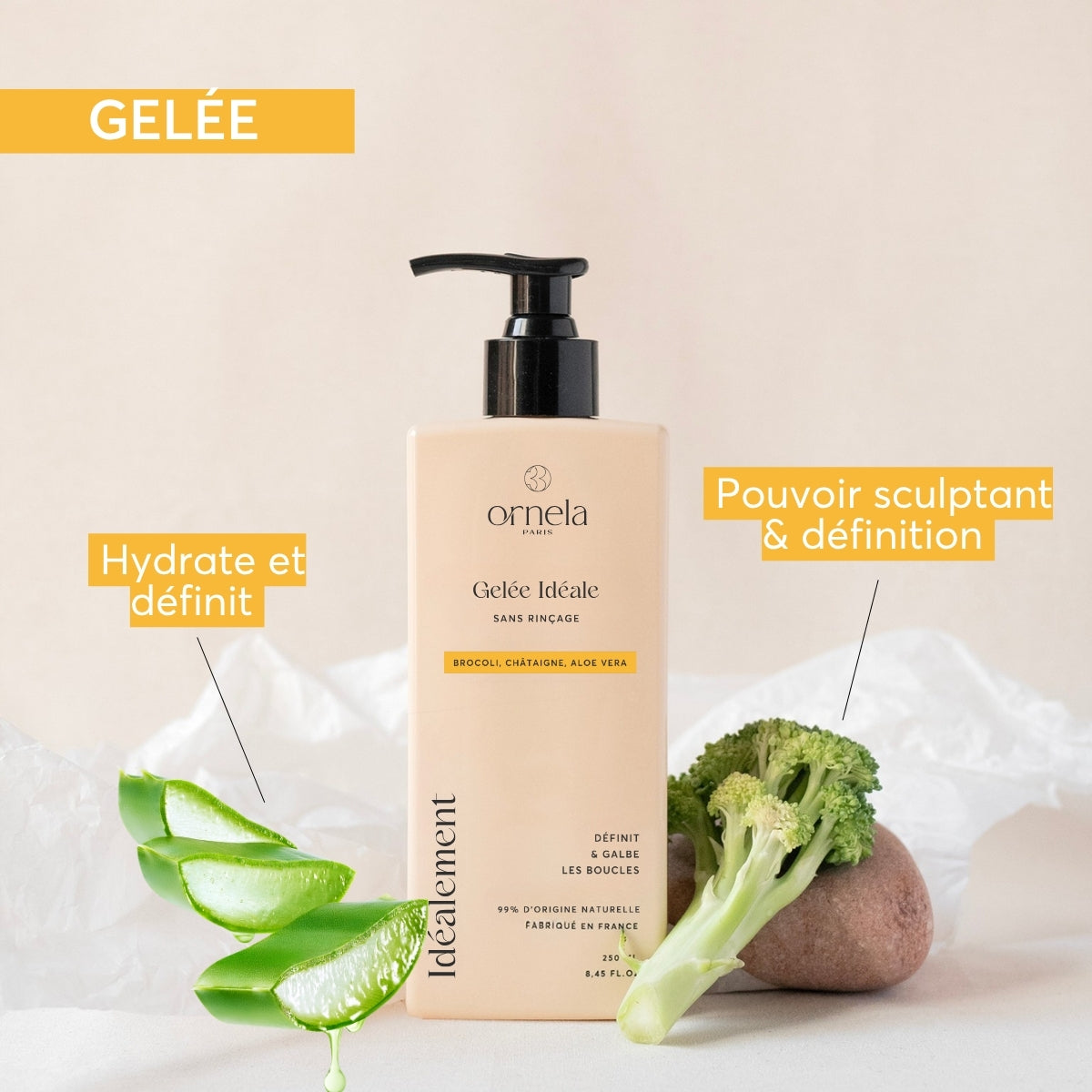 Gélee de définition et anti frisottis pour les boucles