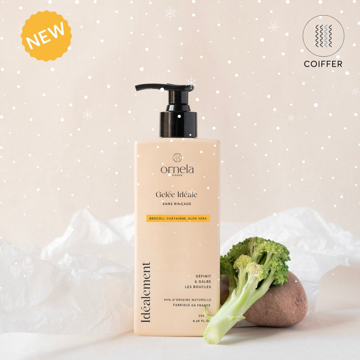 Gelée capillaire pour cheveux bouclés, qui définit, hydrate et sculpte toutes les boucles durablement